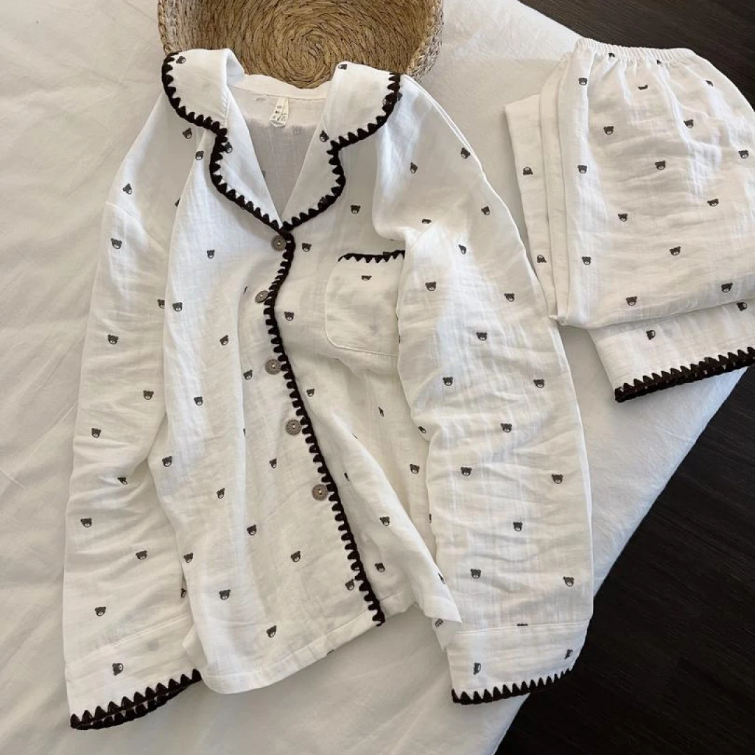 印像家【柔软云朵棉】甜美少女卡通印花睡衣女秋季款长袖家居服套装