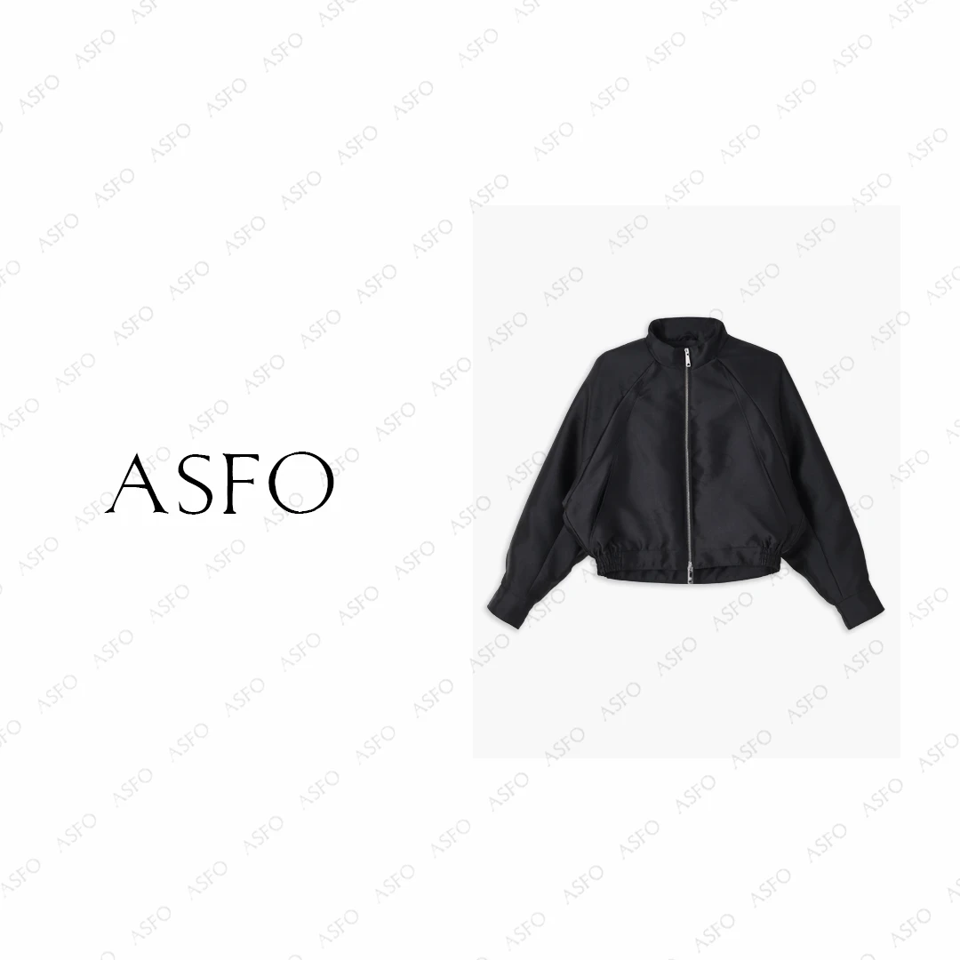 【AS小气囊】25新微光斜纹减龄棒球立领蝙蝠袖羽绒服AS25QDWT00495