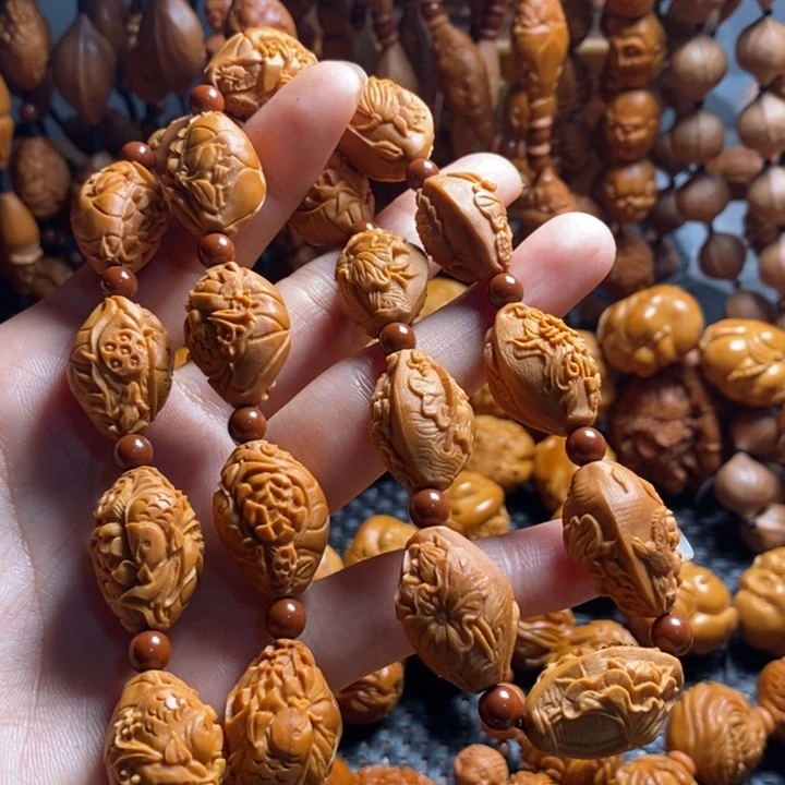 吊坠橄榄核荷塘月色手持