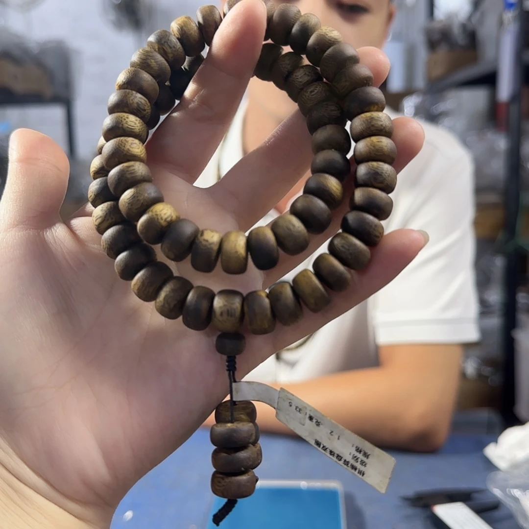 手串沉香取****?棋楠算盘珠双圈1.2多样性发一