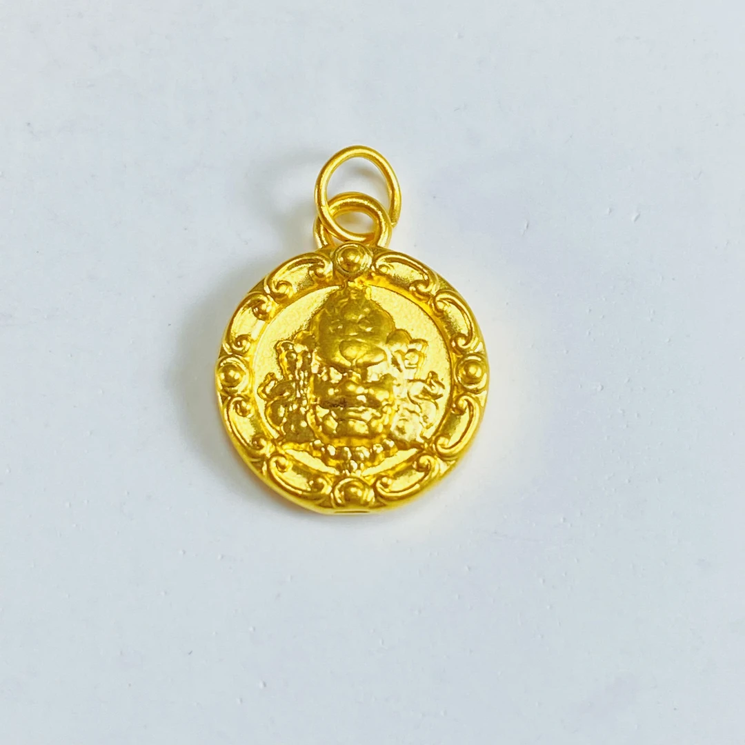 足金999 黄金黄财神六字真言 0.37