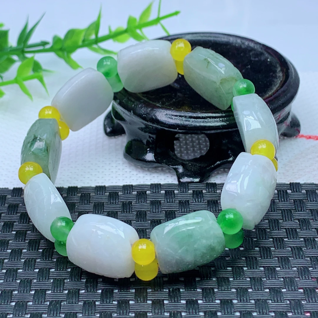 正品缅甸天然A货翡翠 多彩富甲一方手牌 尺寸21*16*6 mm9颗