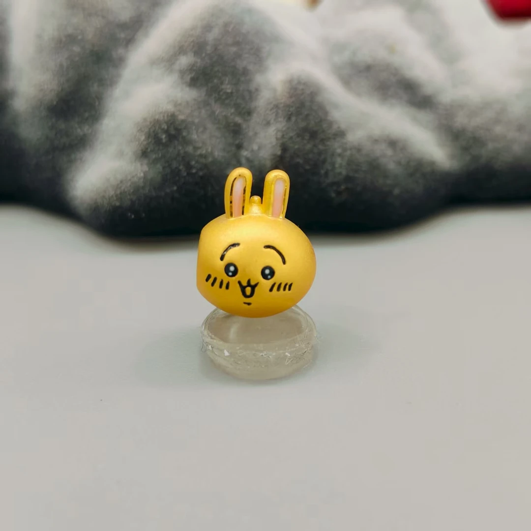珺铺黄金】足金999乌萨奇大头烤漆款3D硬金饰品