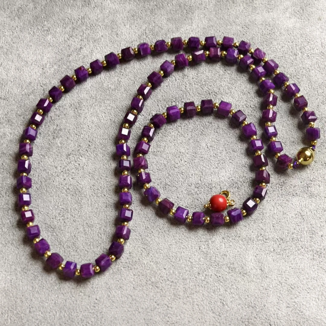 SJL紫方糖项链手链套装【多样性发货】24-028