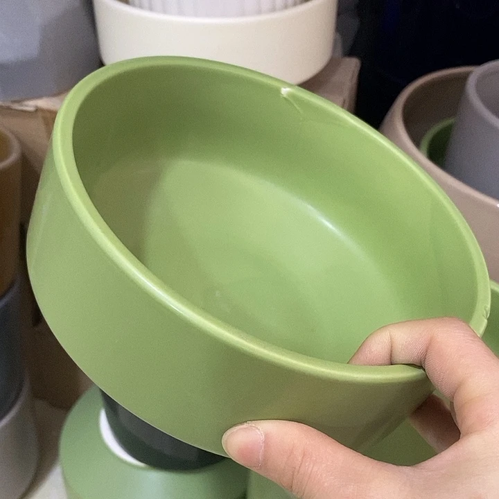 陶盆有孔 瑕疵针孔漏釉介意勿拍外口 18外高8