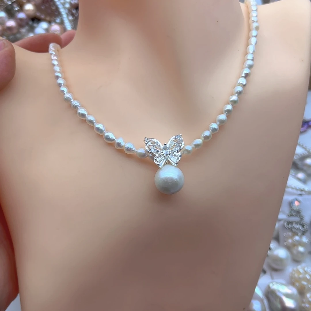 未镶嵌颈饰淡水珍珠