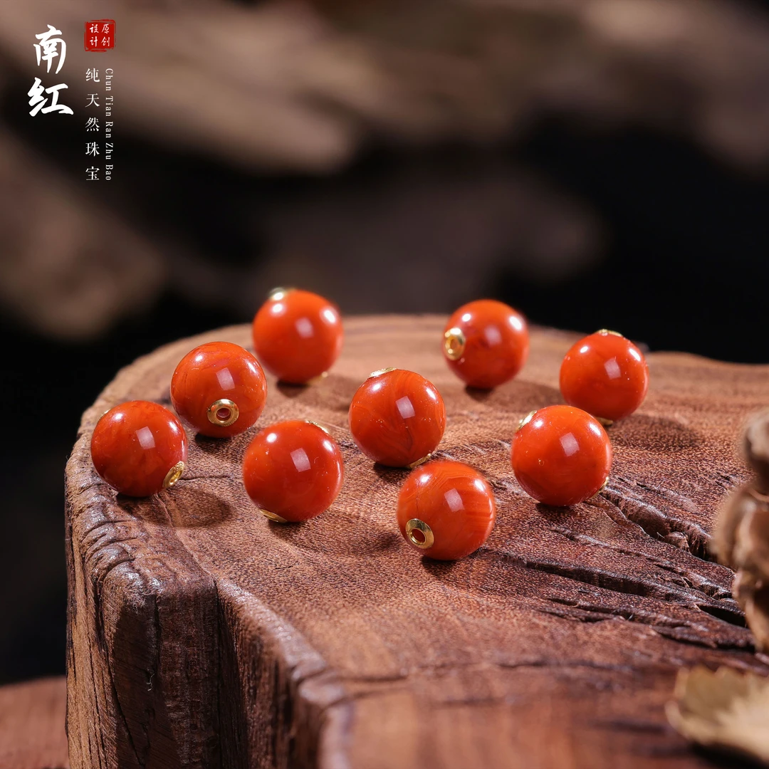 【桃总推荐】18k瓦西南红9mm单珠配饰多样性发一件@@ZY50213018