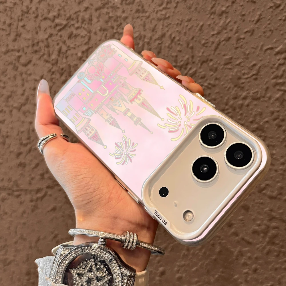 新年烟花城堡适用于苹果iPhone17/16pro卡通彩银保护手机壳1314