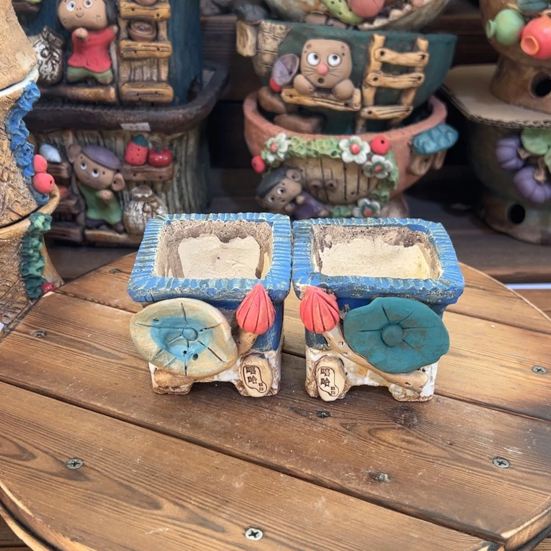 红陶嘻哈多肉花盆