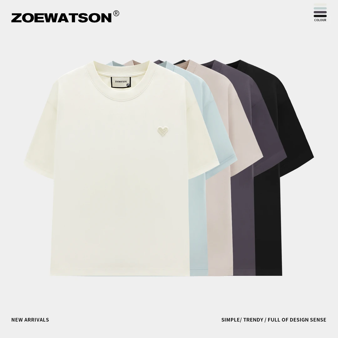 【交个朋友】夏季男士凉感爱心刺绣圆领T恤休闲百搭情侣款Z0615