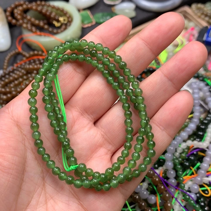 和田玉未镶嵌手链108