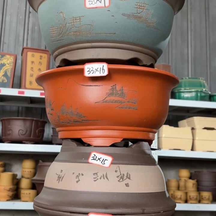 紫砂花盆   100-4。