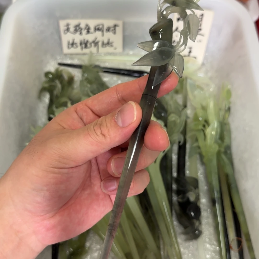 岫玉发饰未镶嵌岫玉发簪就是好看