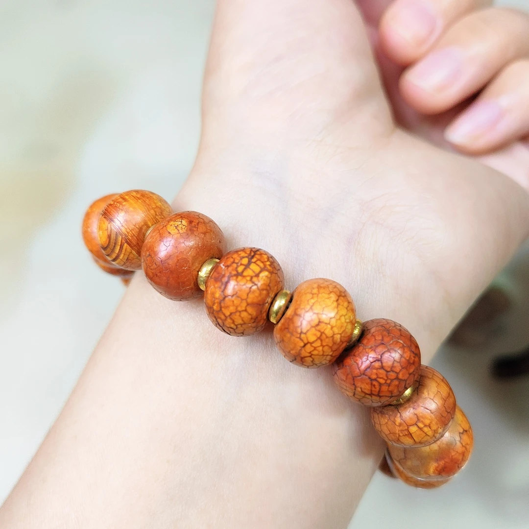 战国玛瑙，做旧款，珠径15mm