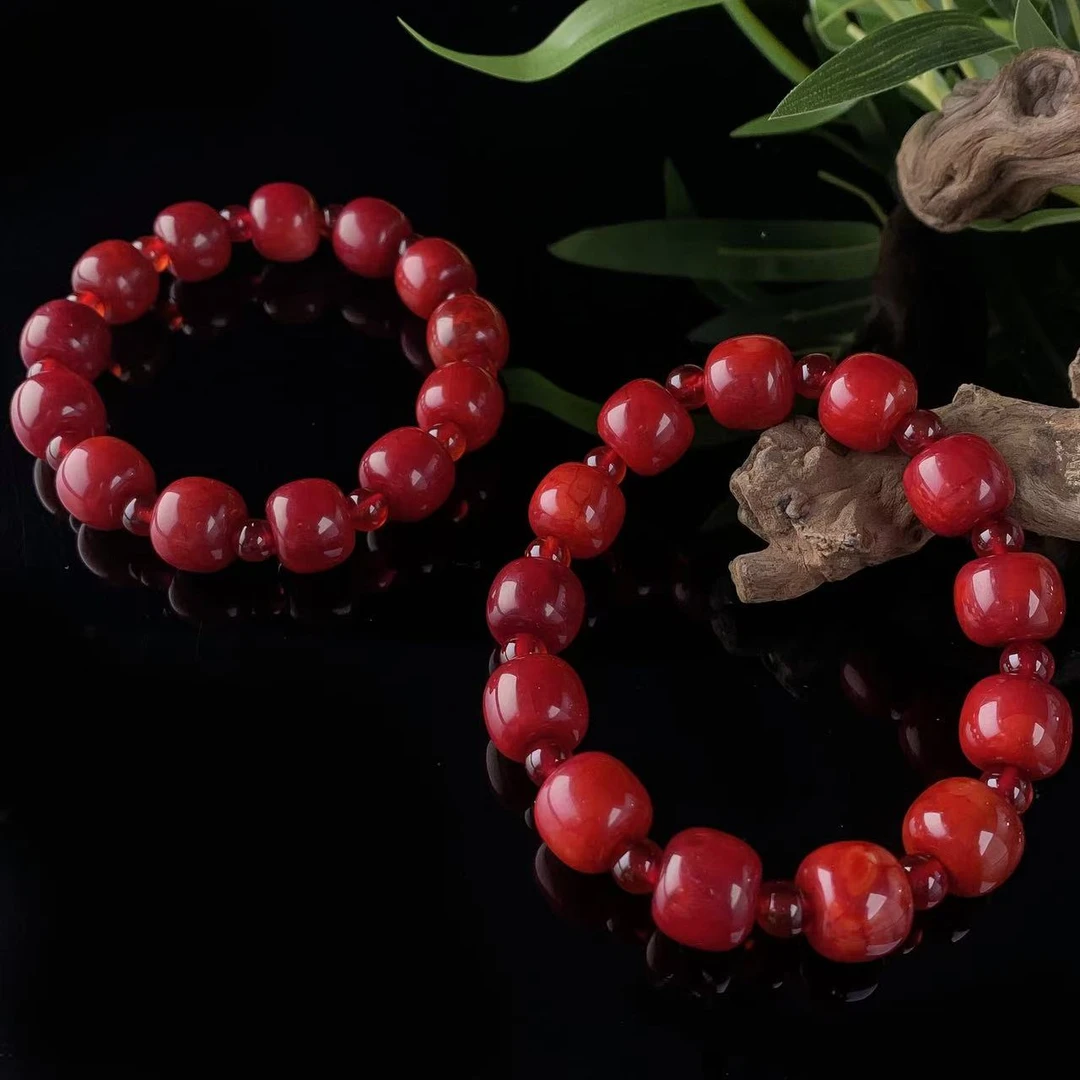 S7782-红花玛瑙红手串-多样发其一
