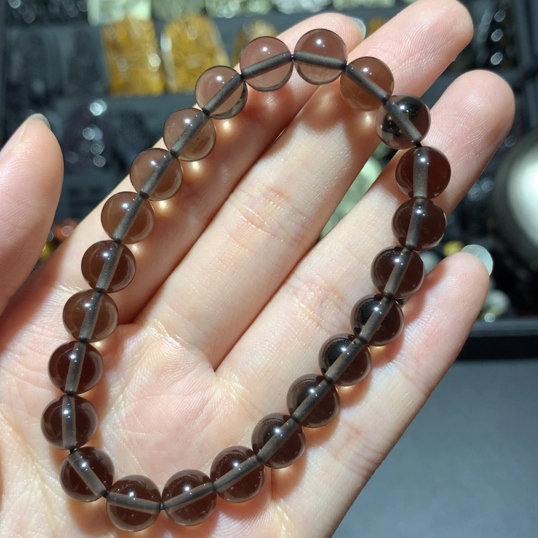黑曜岩未镶嵌手串余*