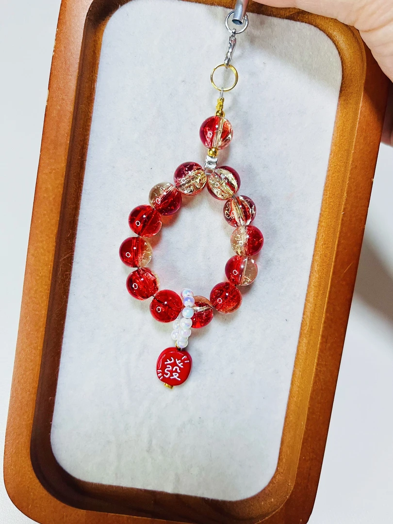 爆裂发财-橙也创意手工DIY手机链