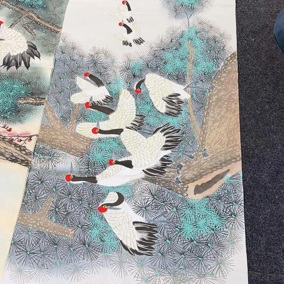 纯手绘国画作品好看四尺