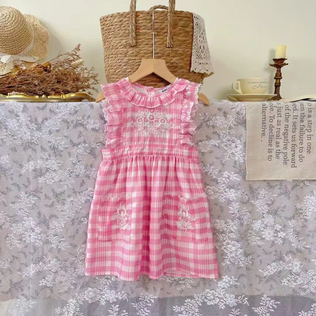 直播间专拍!下单备注编码!尾货默认微瑕疵 no退换 女童粉色连衣裙