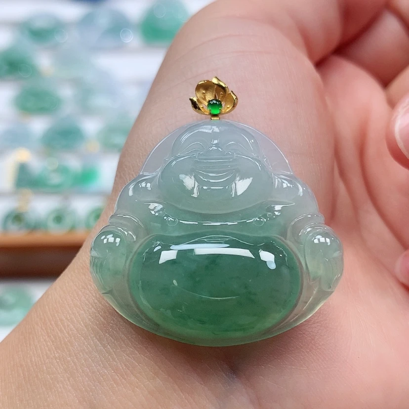 【闪购商品】吊坠(赠链)18K金镶嵌翡翠