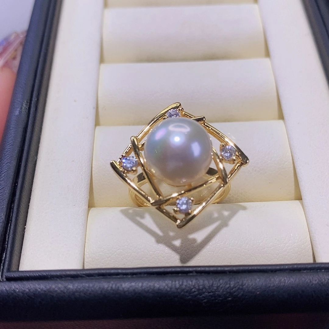 淡水珍珠戒指合金