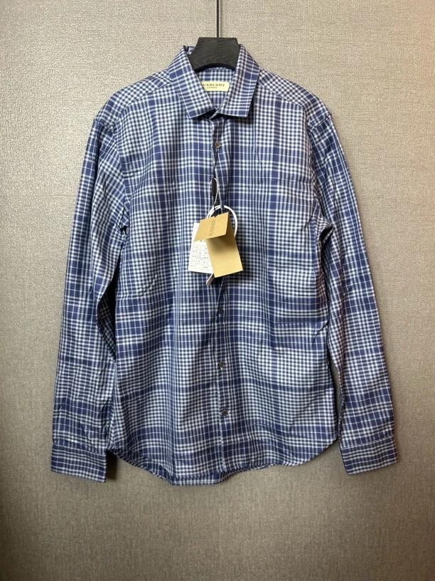 99新 BURBERRY/博柏利 Burberry 格纹蓝色衬衫99新