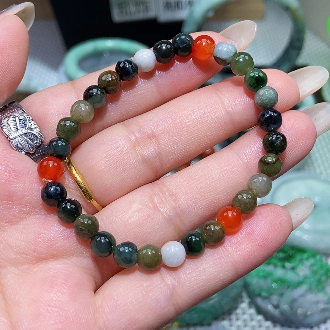 翡翠散珠翡翠手链