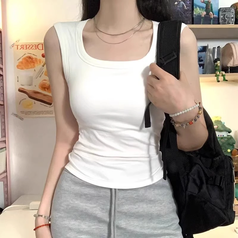 白色吊带背心女2025夏季新款外穿防走光遮副乳小个子无袖内搭上衣