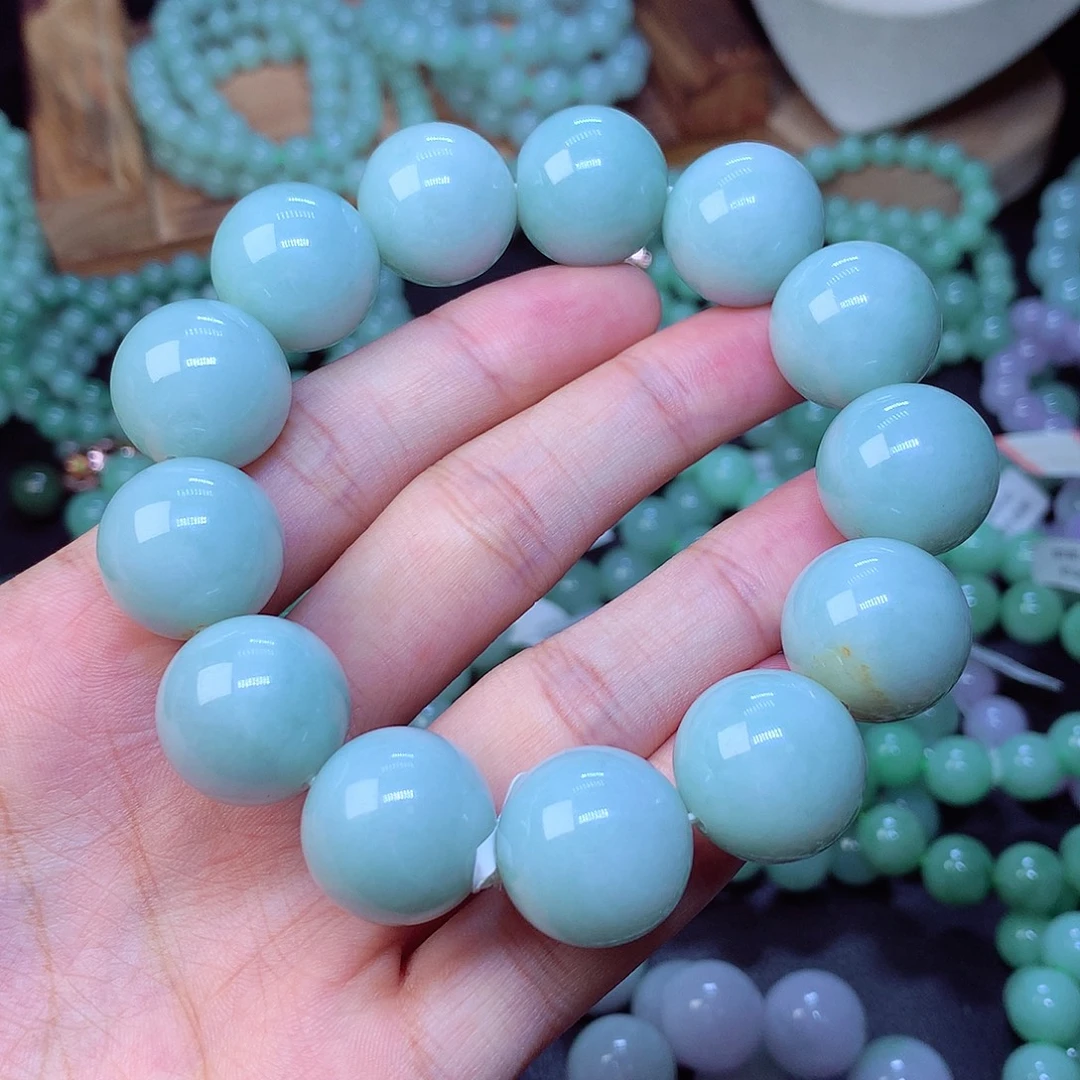 翡翠未镶嵌毛衣链卡18