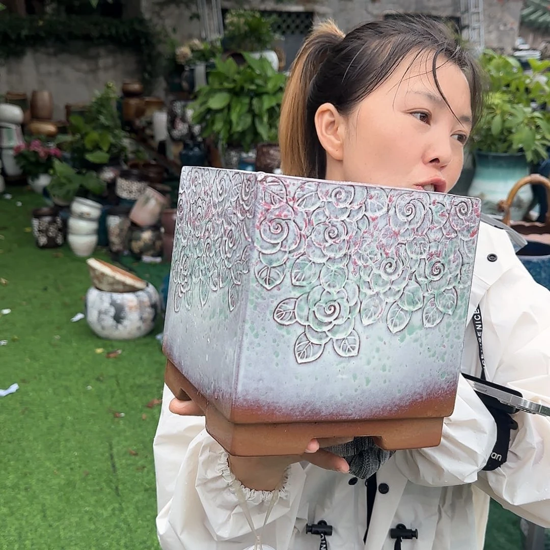 紫砂花盆王嫂花盆花盆0614-312高20口19