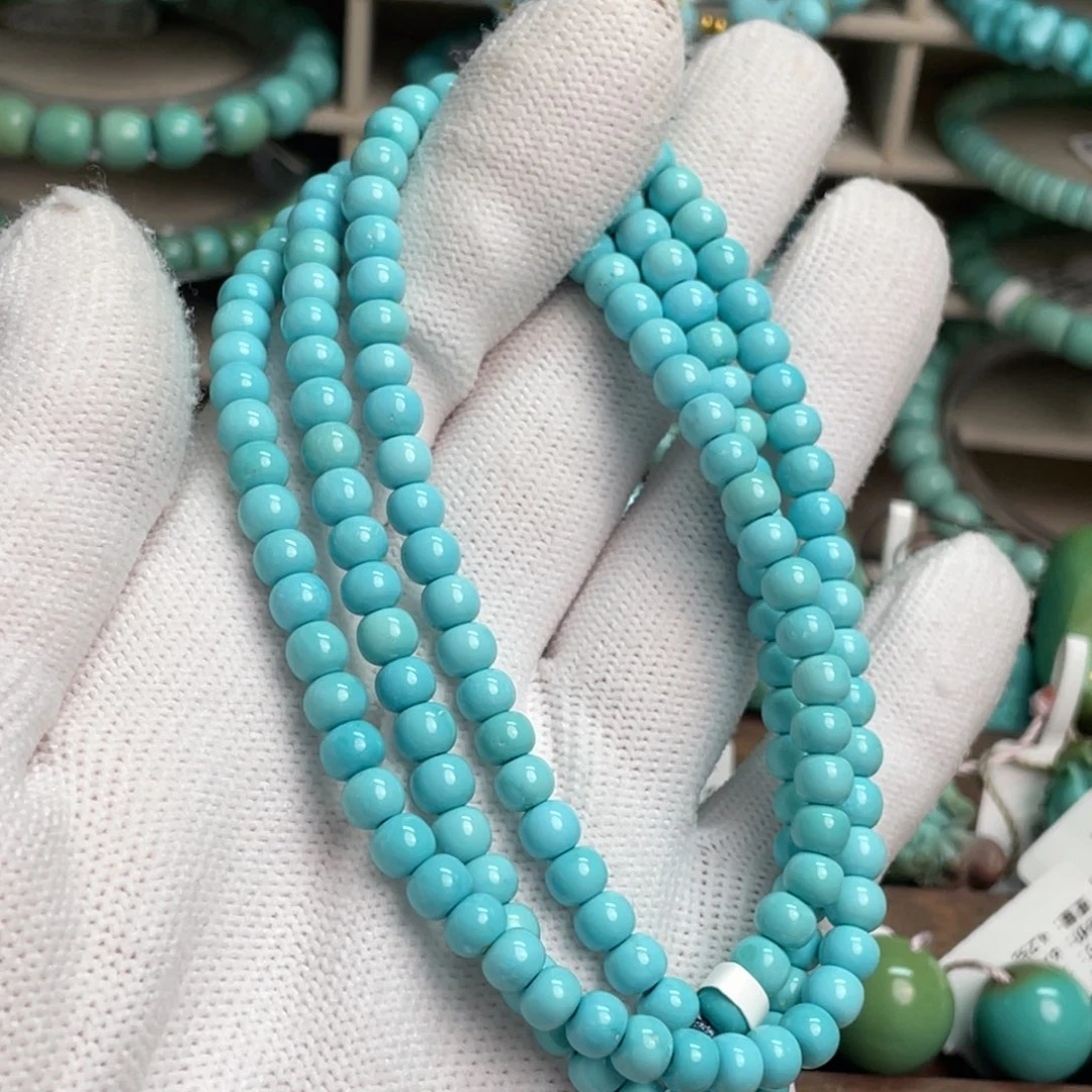 绿松石未镶嵌迦蓝梦老型长链1