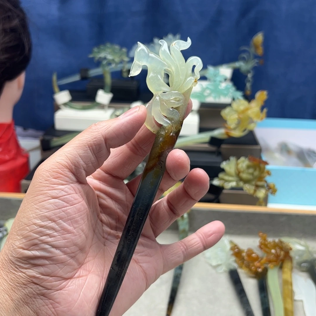岫玉未镶嵌福利发簪