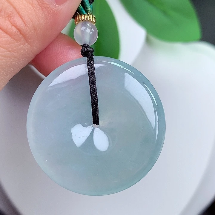 颈饰未镶嵌翡翠平安扣36.2x6.0mm