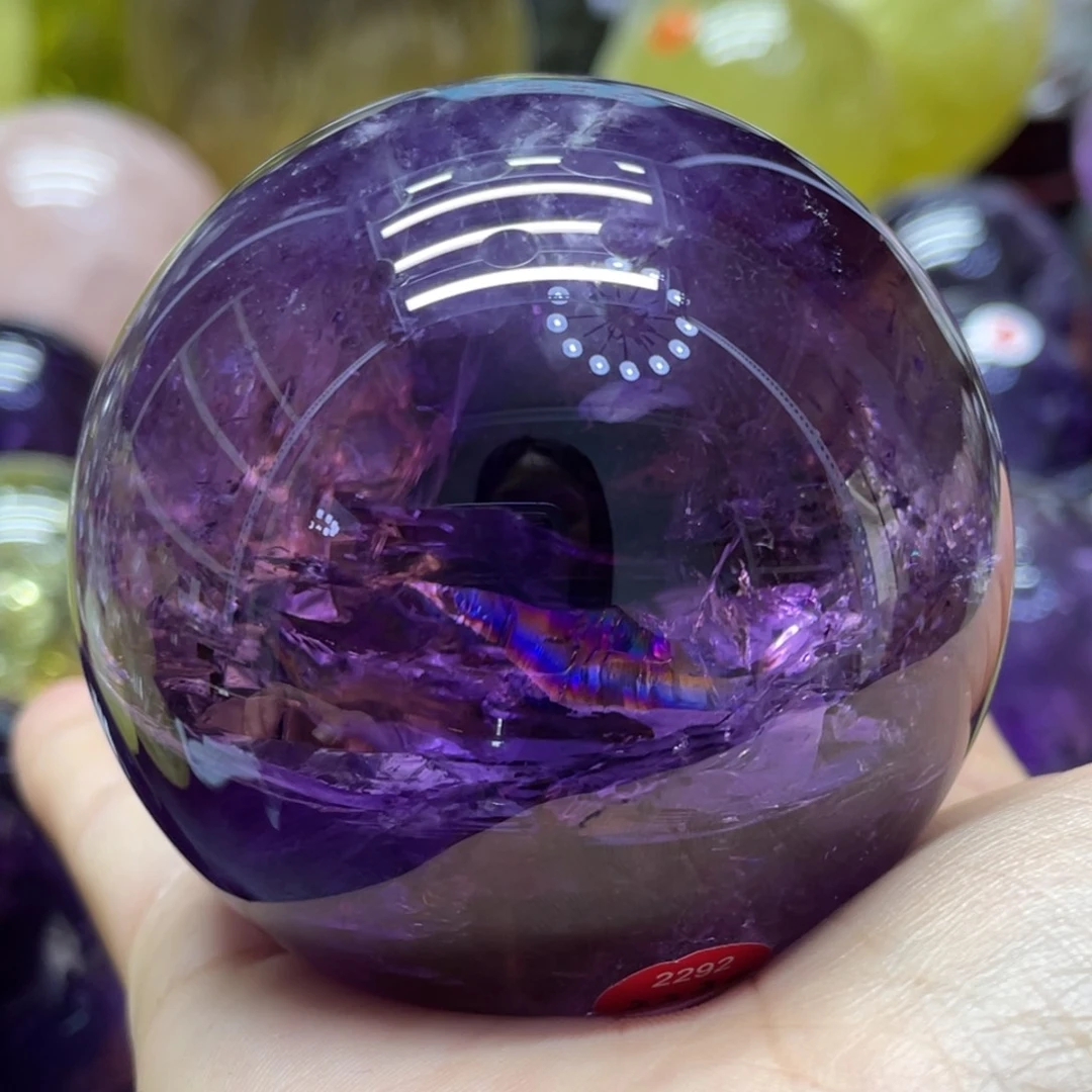 未镶嵌珠宝半成品水晶CMM紫水晶球H2292