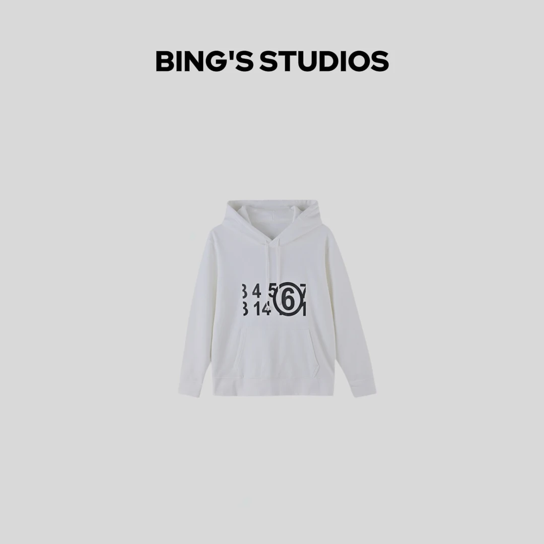 Bing Studios｜时尚百搭休闲运动连帽卫衣套头衫 D23-2003