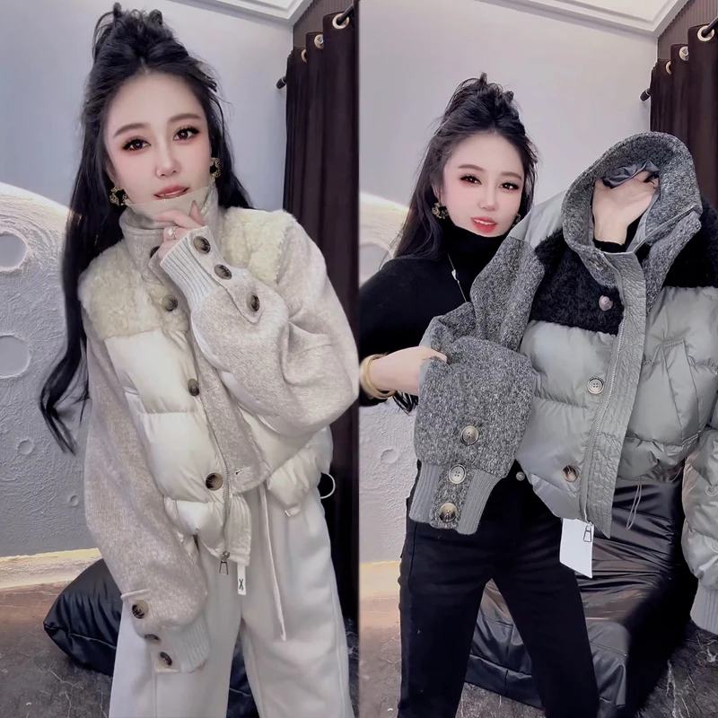 ZYBZL【9232】洋气时尚加油通勤拼接日常2025冬季新款休闲简约外套