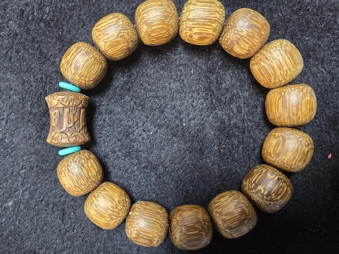 黑油檀香桶珠手串3005