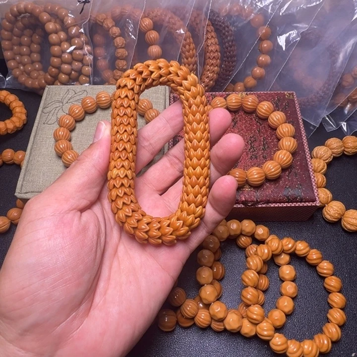 猴头核桃手串莲花