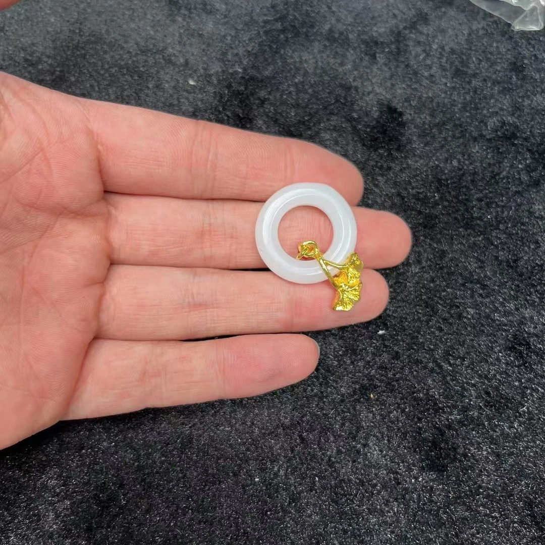 天然新疆和田白玉扣子吊坠v1923-多样性发一