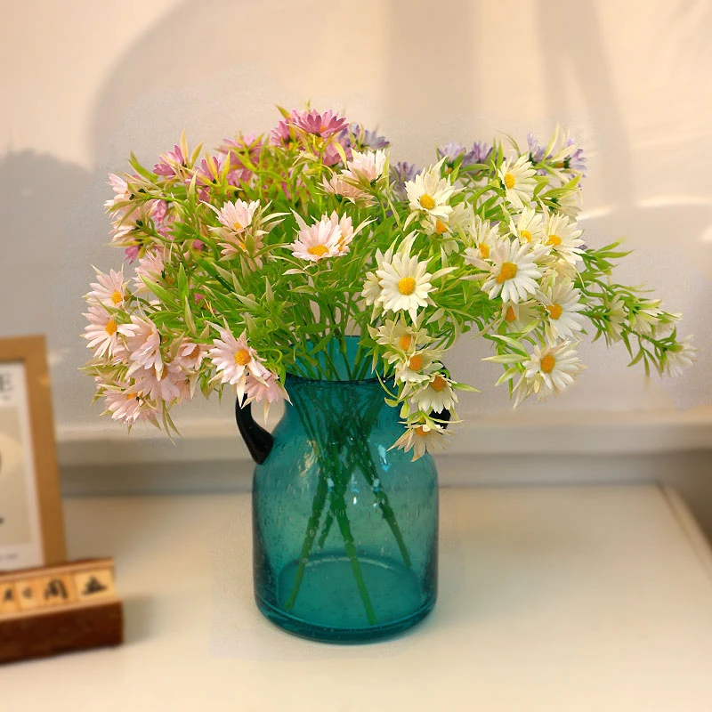 洋甘菊小雏菊仿真花客厅摆设餐桌花装饰花束花艺摆件拍照道具