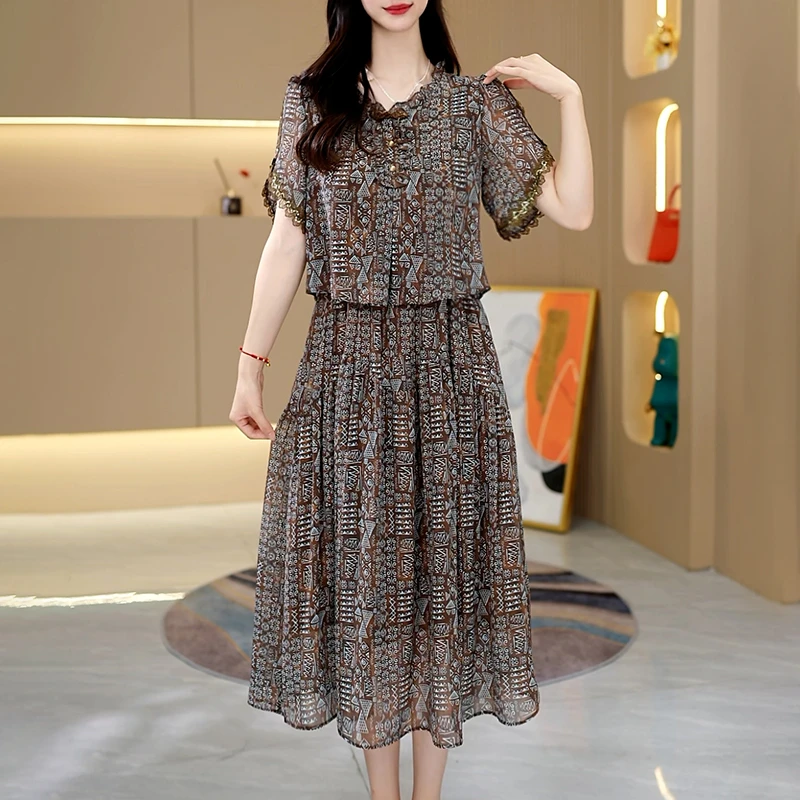 夏季季新款优雅气质中长款女装连衣裙【586#】