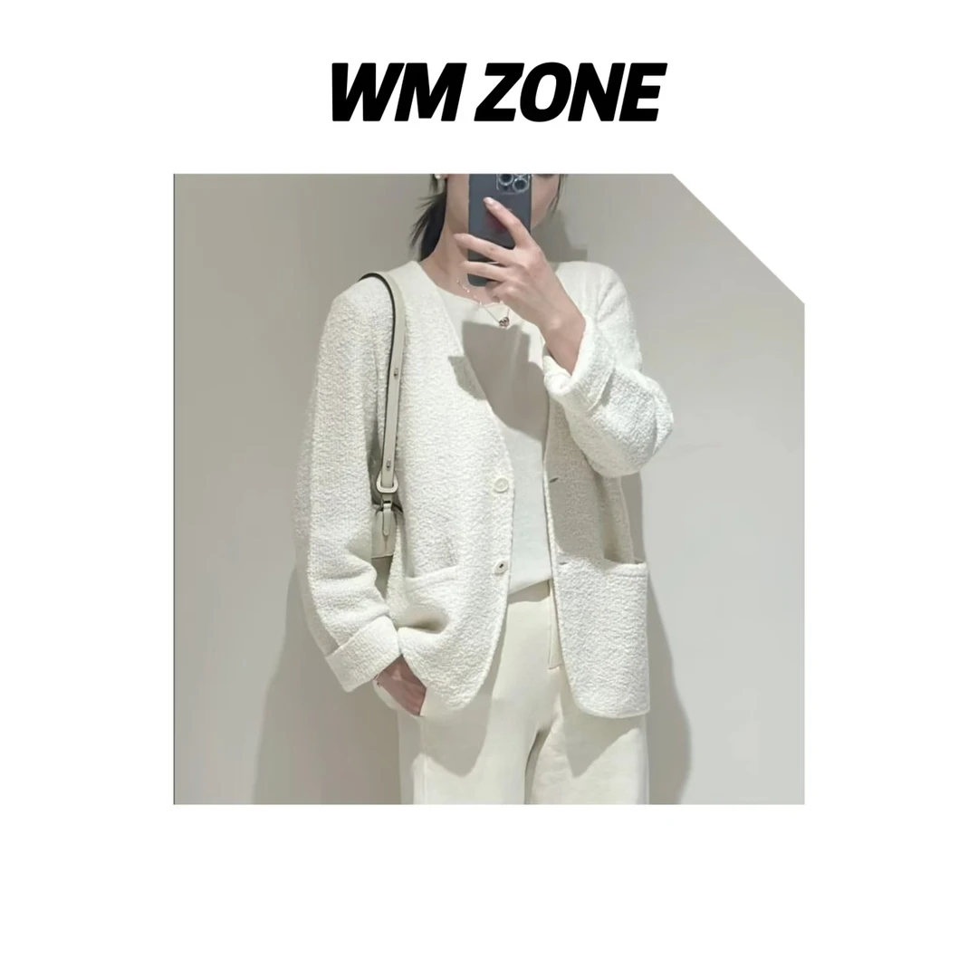 虎儿 3-2851 结子纱针织V领开衫