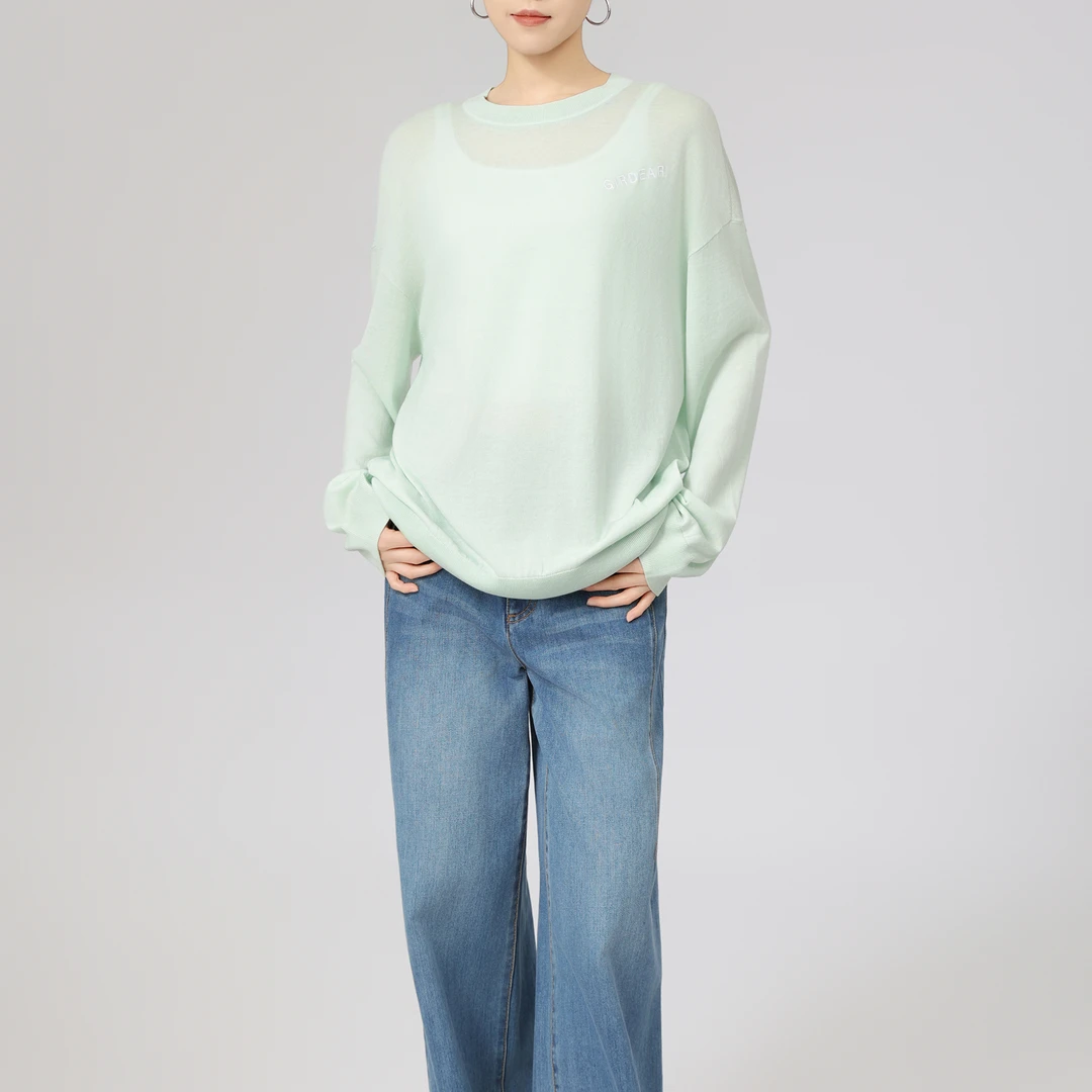 GIRDEAR/哥弟圆领休闲厚款毛针织衫高领女衬衫百搭时尚上衣138044