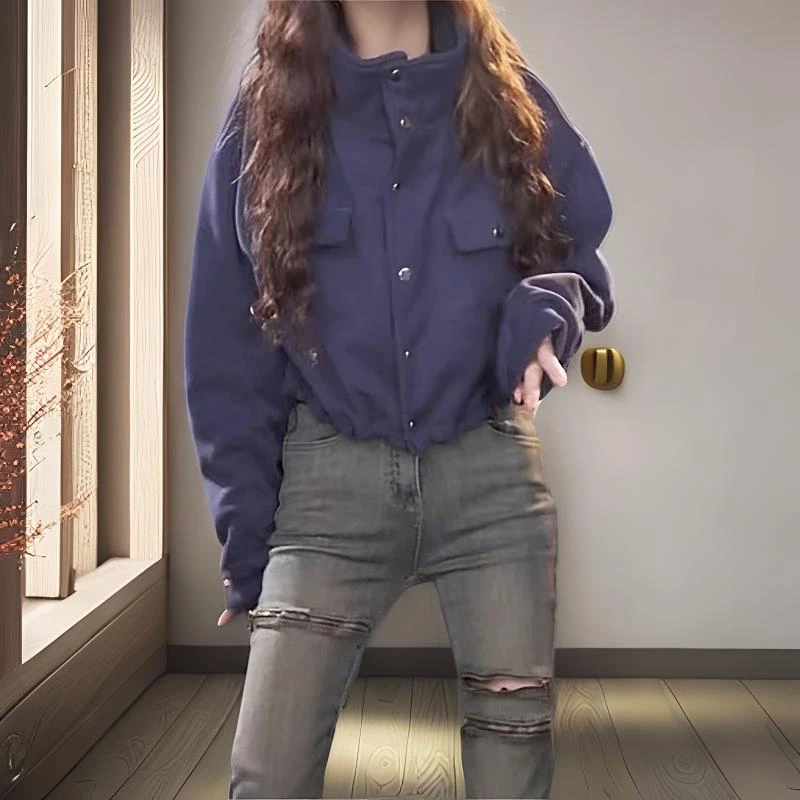 工装外套2025秋冬新款时尚高级感小众休闲韩版夹克复古设计感上衣