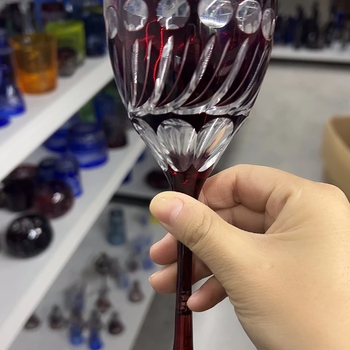 水晶玻璃平底款微瑕一个