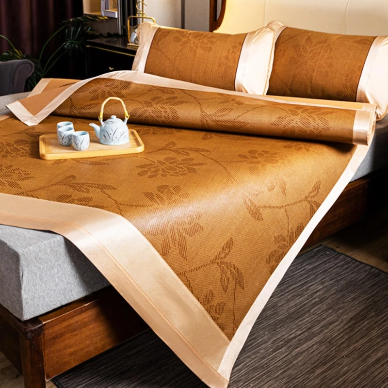 【亲肤柔软】新款冰丝凉席夏天2025新款夏季竹席藤席草席双面席子