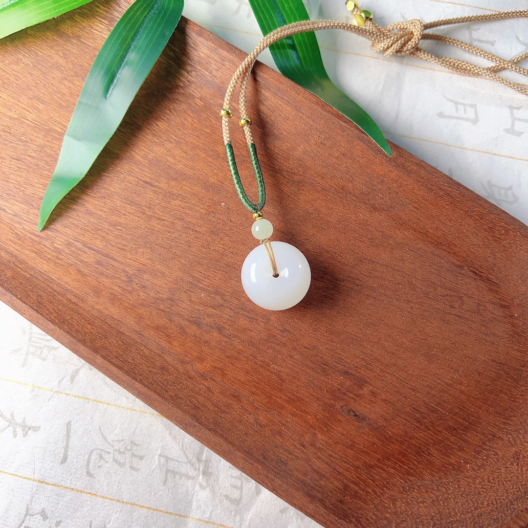 【瑶瑶专属】和田玉白玉平安扣吊坠19*12 YYZS2077