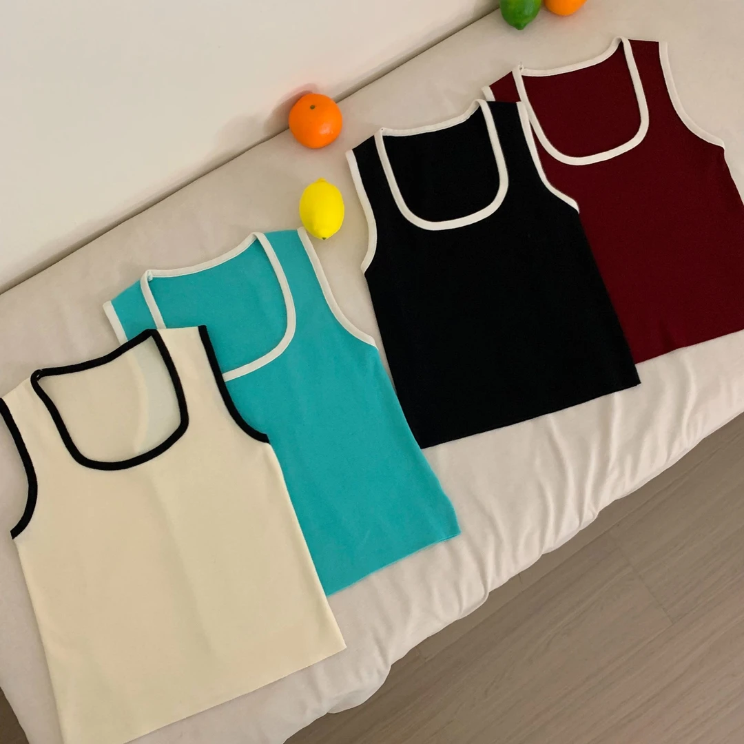 人手必带！圆领宽带针织小背心吊带百搭显瘦弹力大包容性超好气质