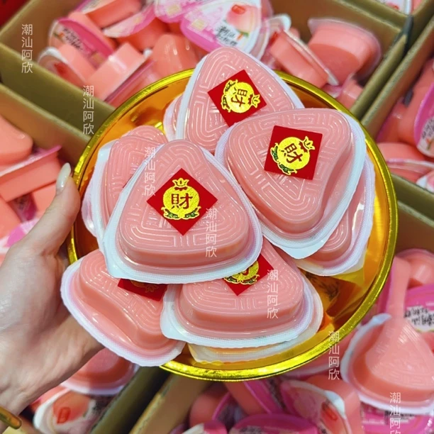 潮汕红桃粿果冻桃粿型果冻白桃味