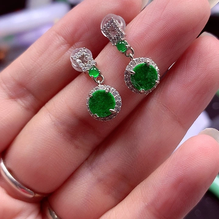 翡翠银S925镶嵌颈饰翡翠